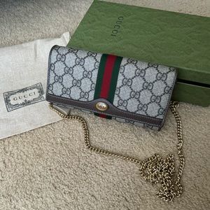 OPHIDIA GG CHAIN WALLET, New and authentic.